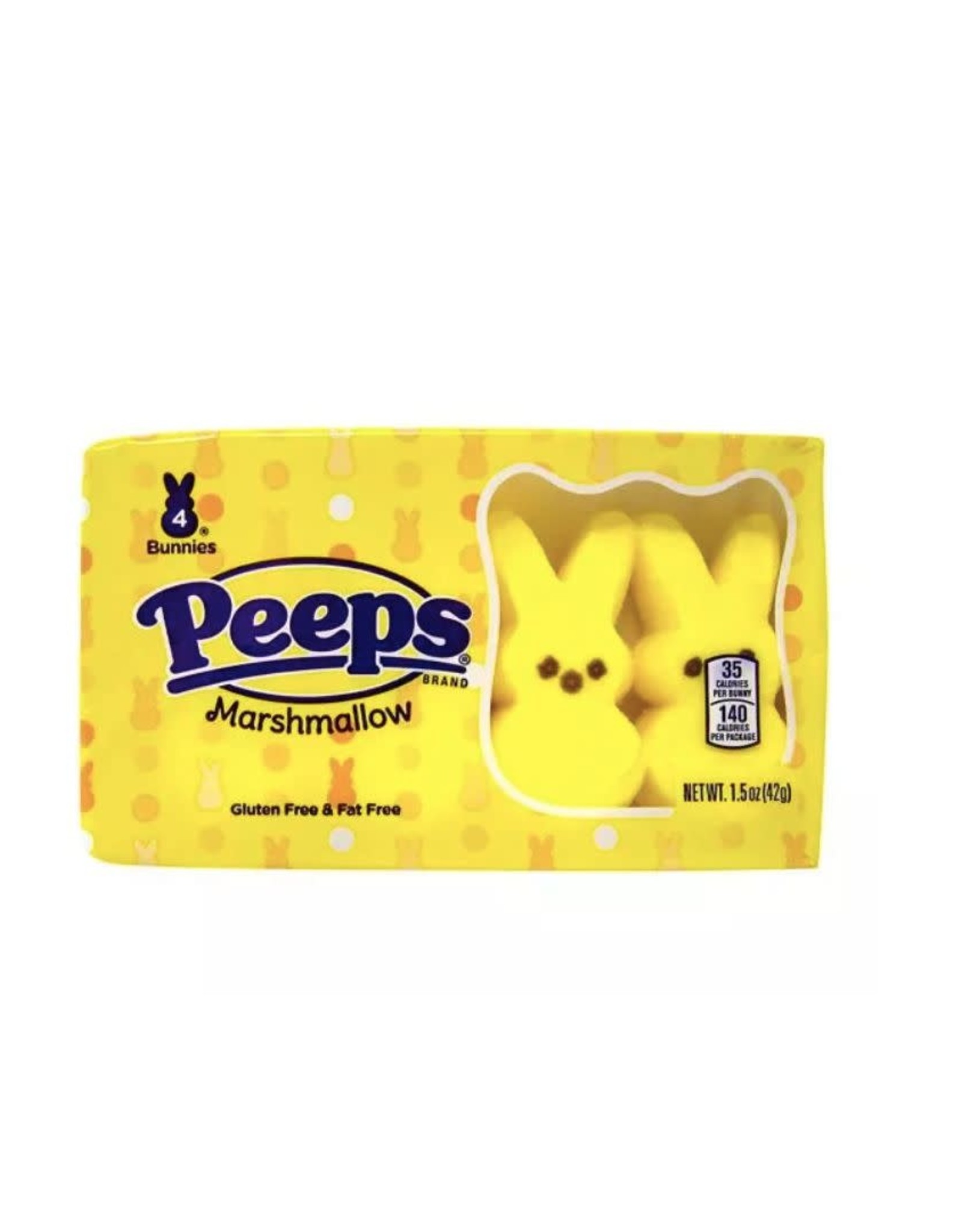 Peeps Yellow Marshmallow Bunnies - 4 Count