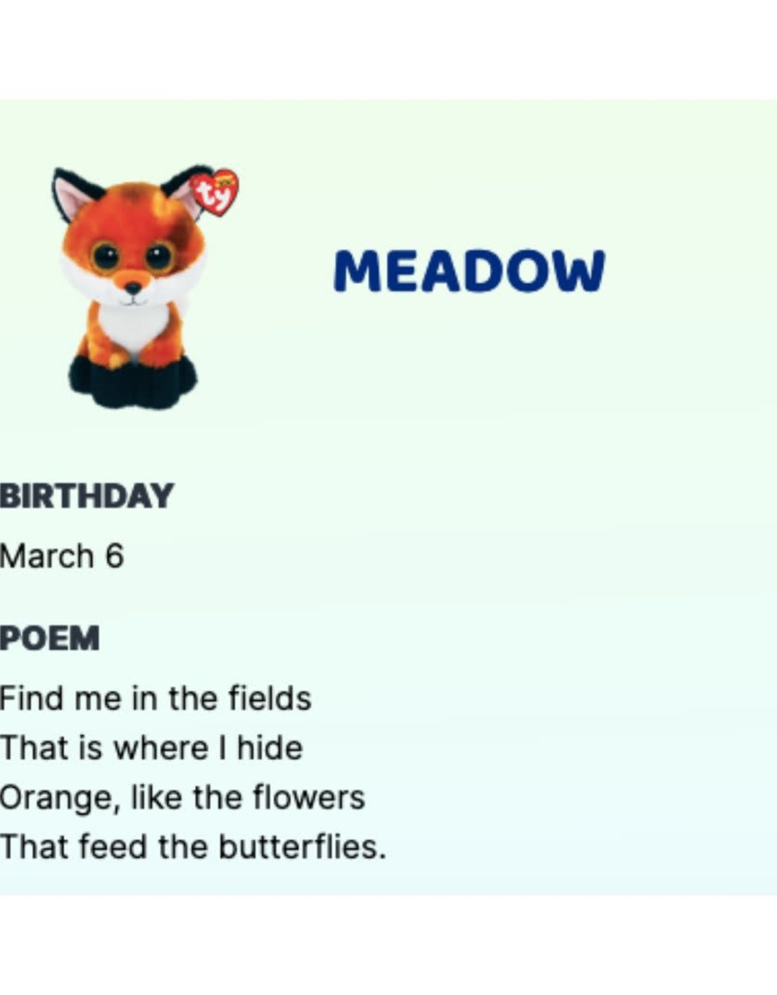 Ty Inc. MEADOW