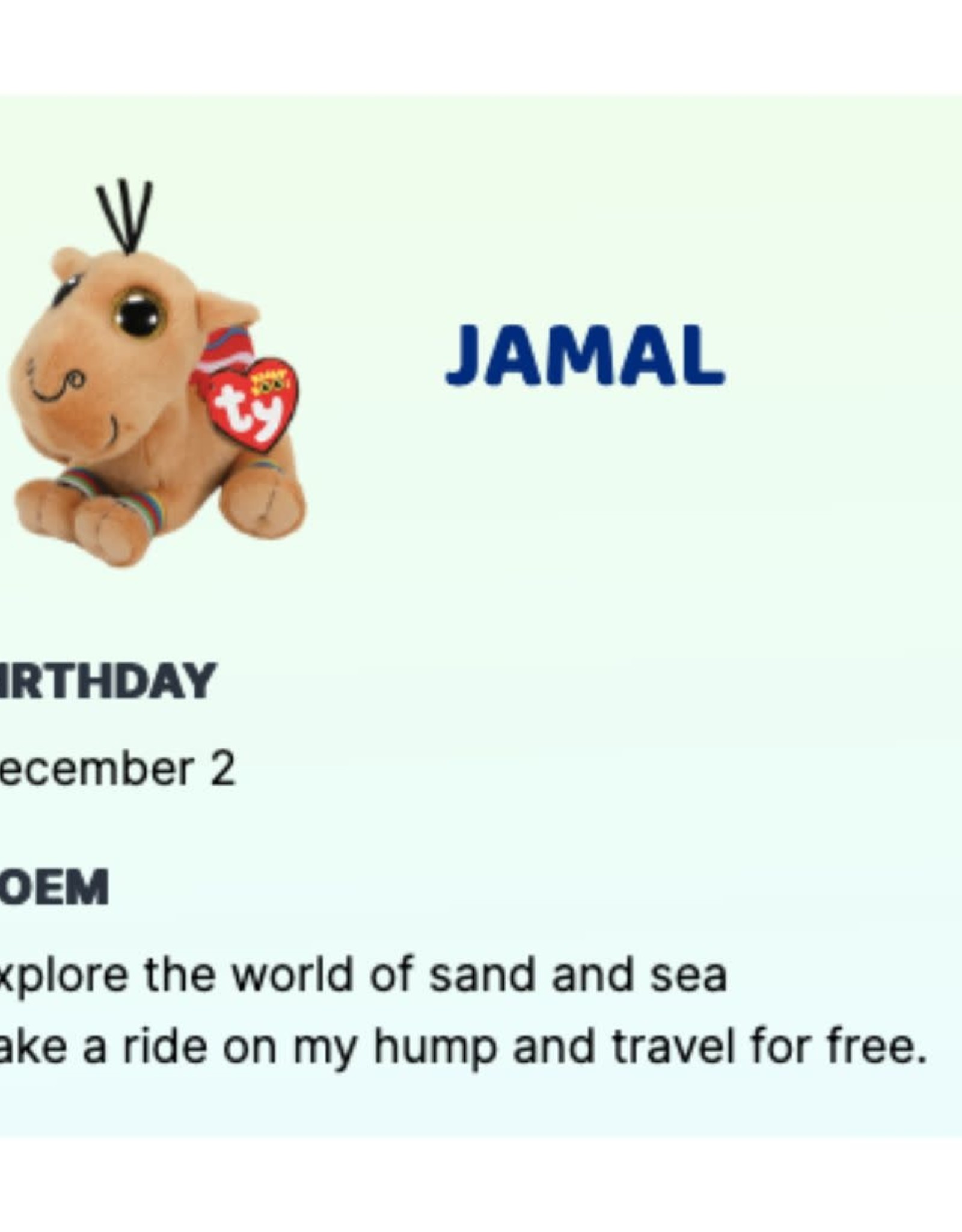 Ty Inc. JAMAL