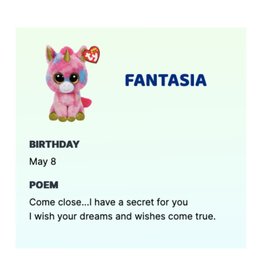 Ty Inc. FANTASIA Beanie Boos Reg