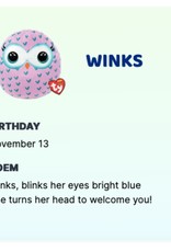 Ty Inc. WINKS Squishy Beanies Lg