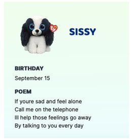 Ty Inc. SISSY Beanie Boos Reg