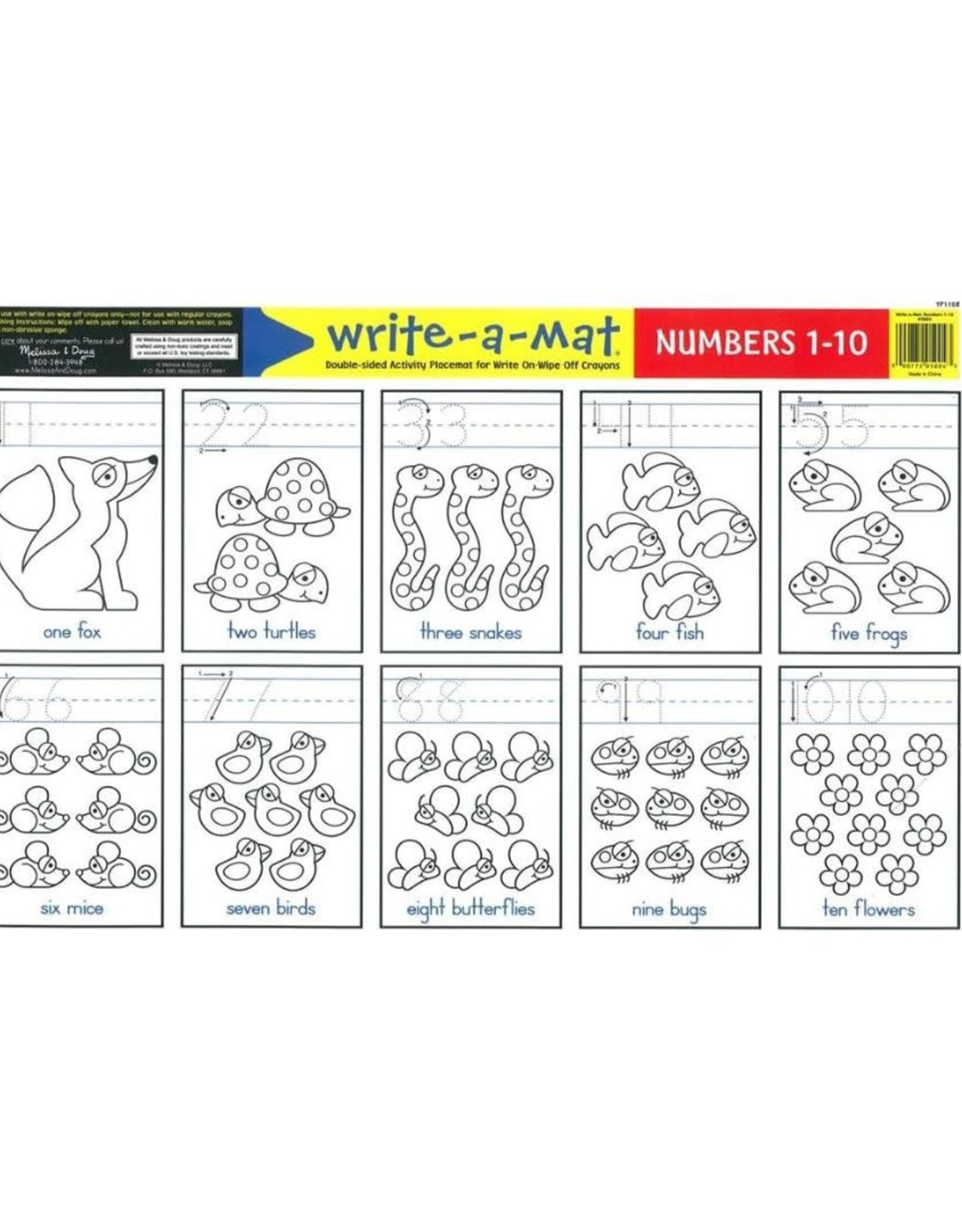 Melissa & Doug Numbers 1-10 Write-A-Mat