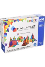Magna-Tiles Magna-Tiles Clear Colors 100 Piece Set - size: 12 x 3 x 9 inches