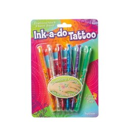 Ink-a-Do Tattoo Pens, Set of 6 Gel Pens