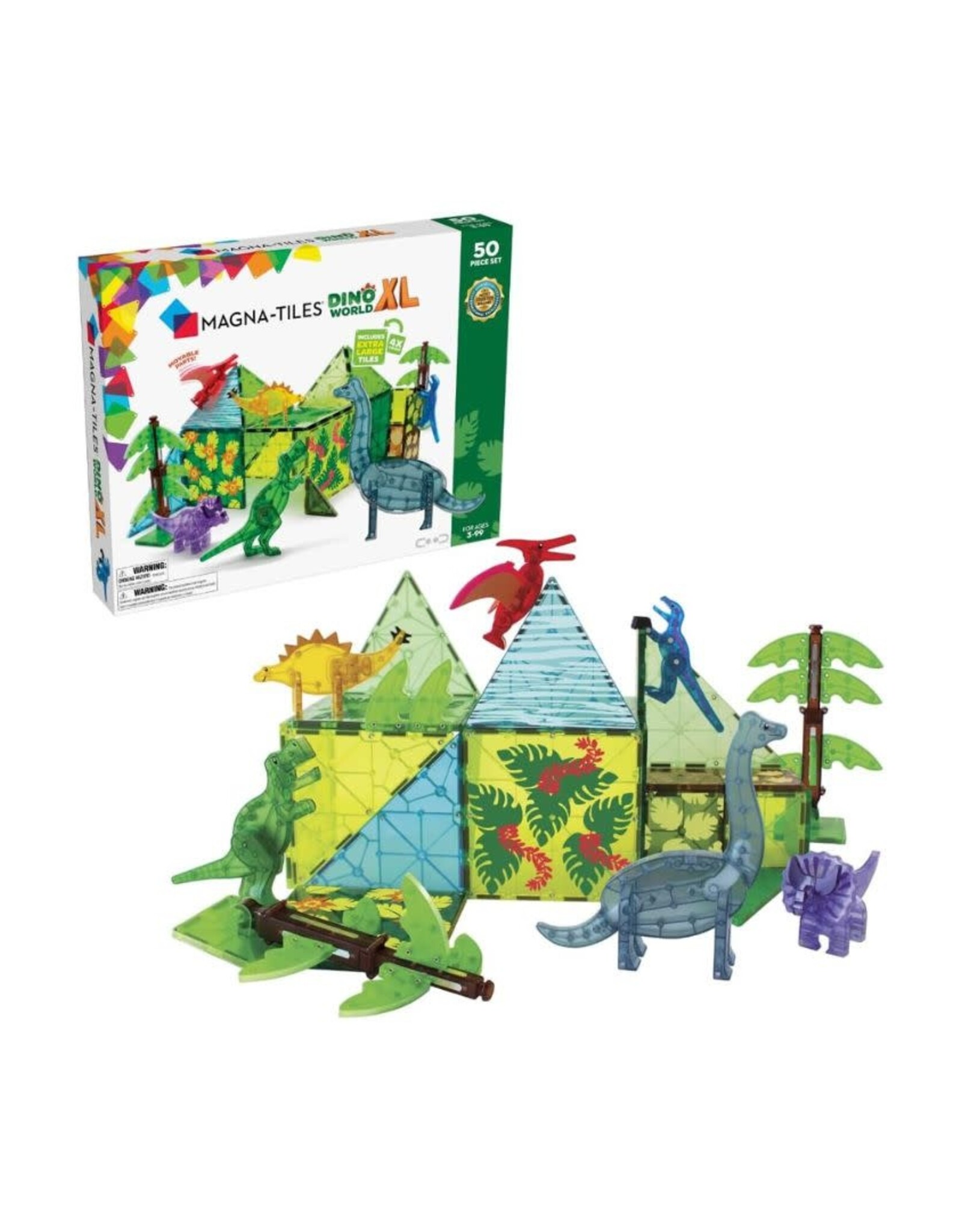 Magna-Tiles Dino World XL 50-Piece Set