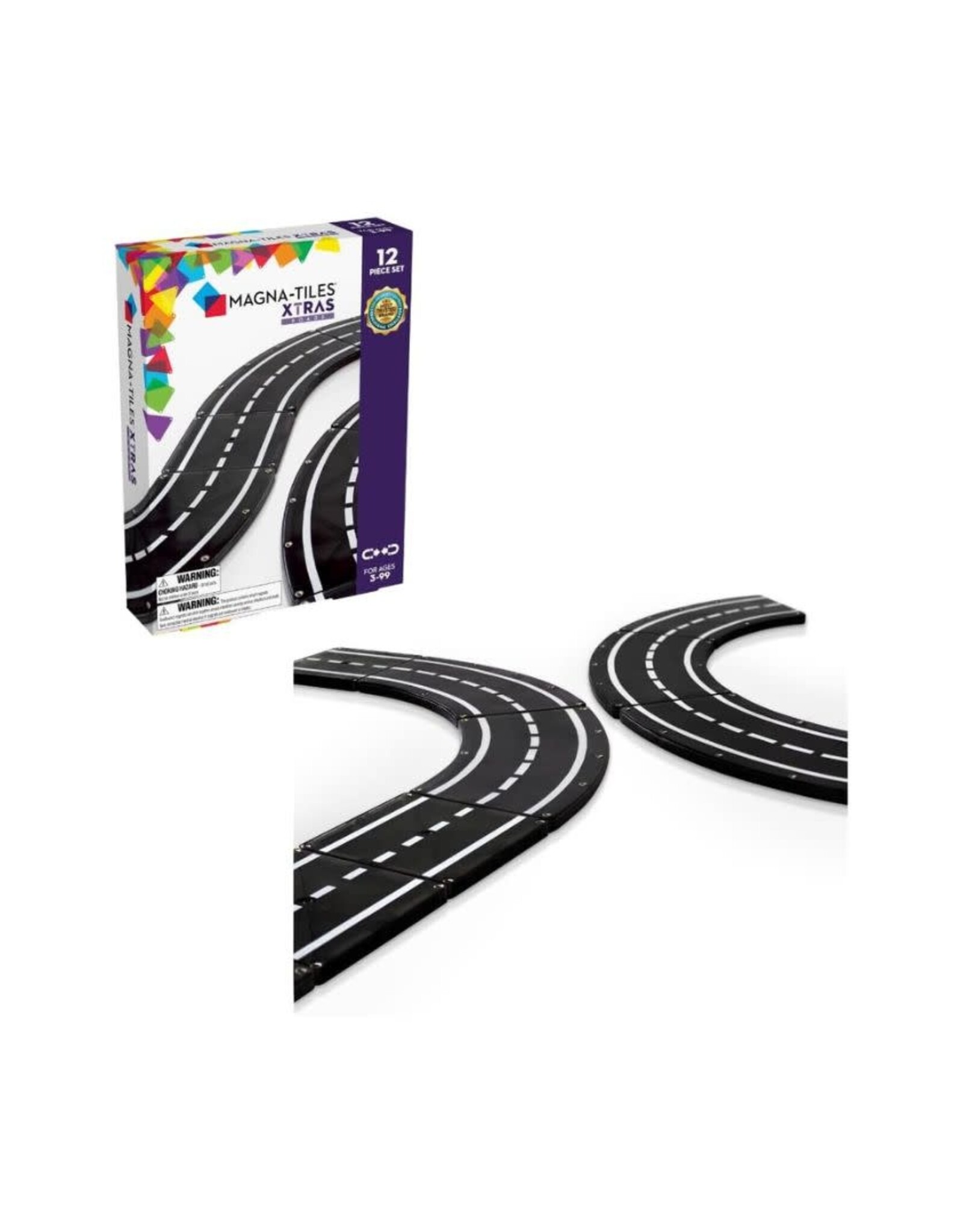 Magna-Tiles XTRAS: Roads 12-Piece Set