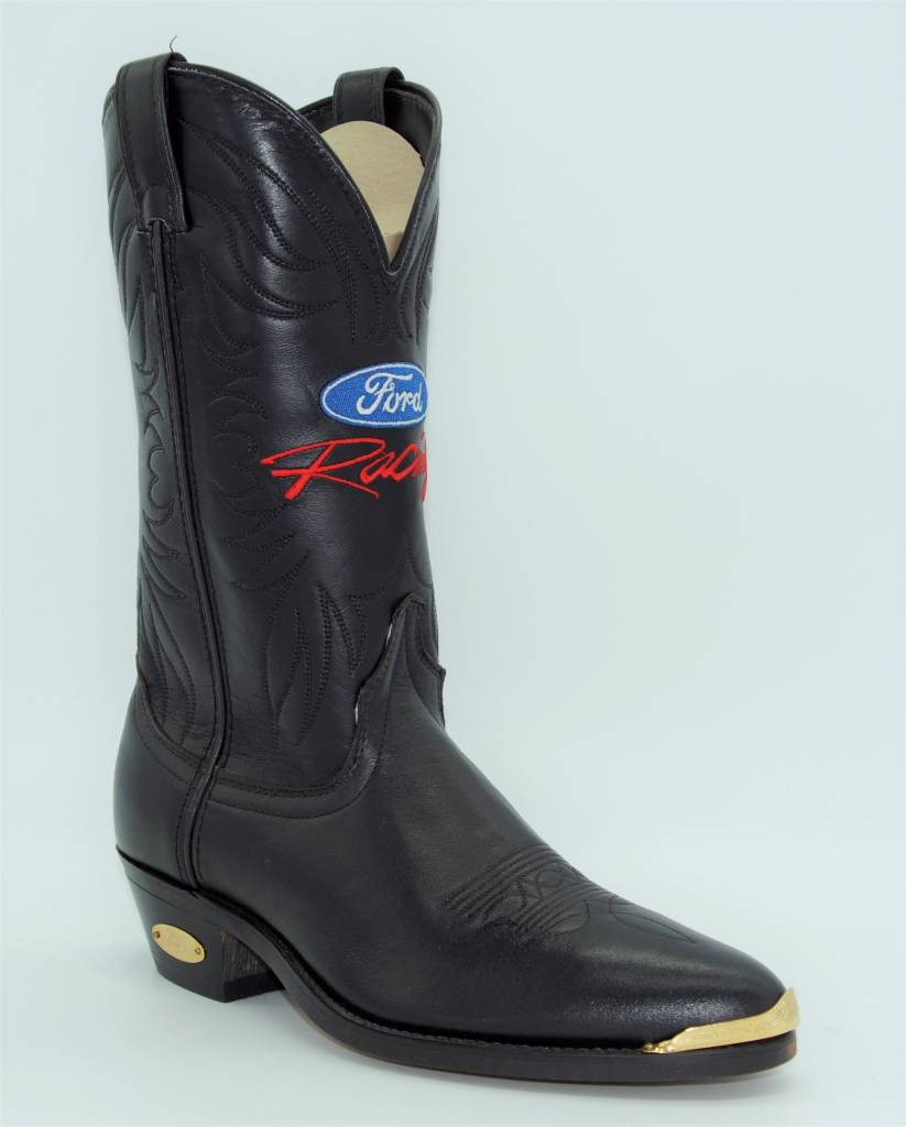 Ford Racing Black Western Boots 28-2482 