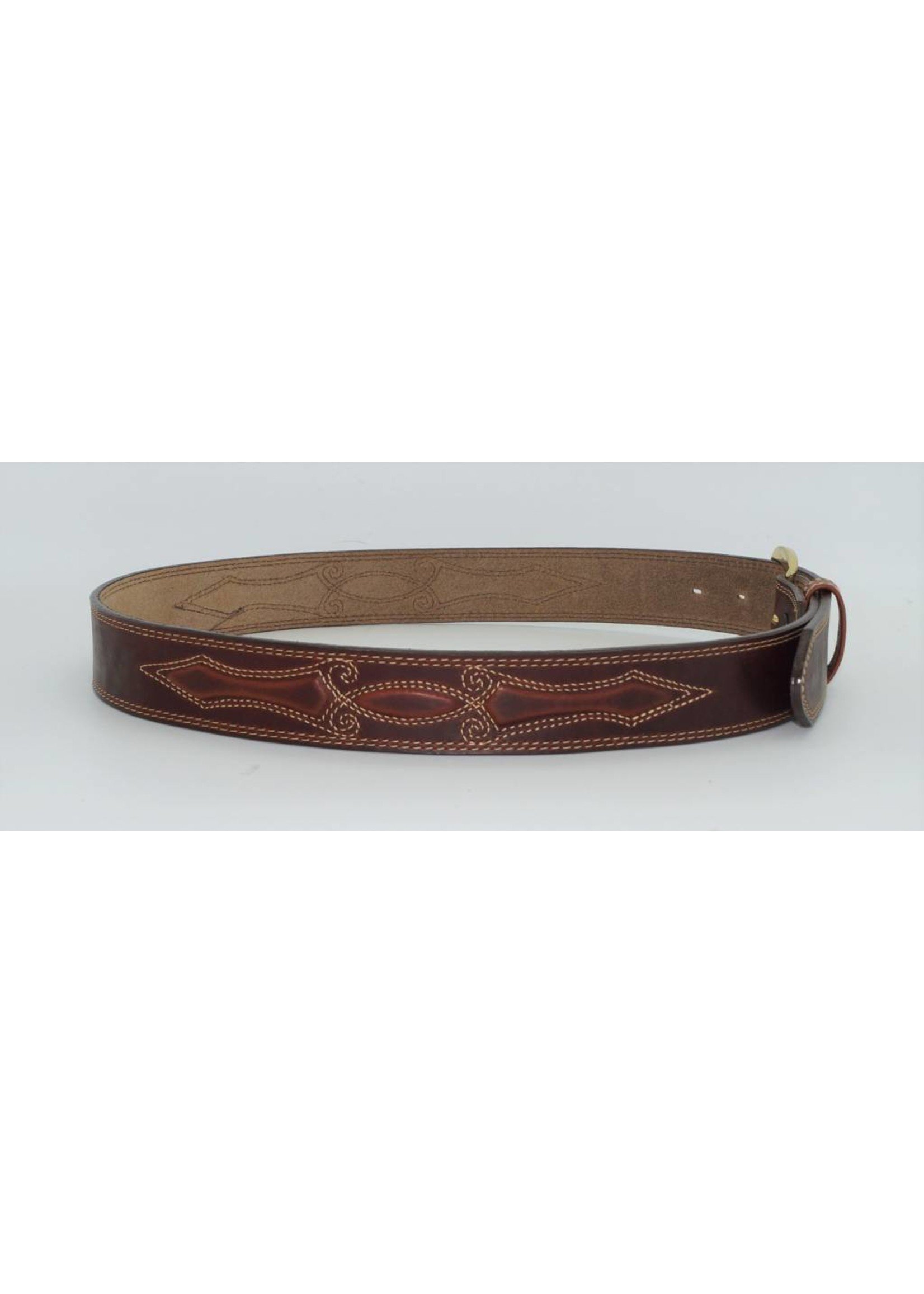 Justin Silver Creek Men's Padded Leather Brown Belt - 55607