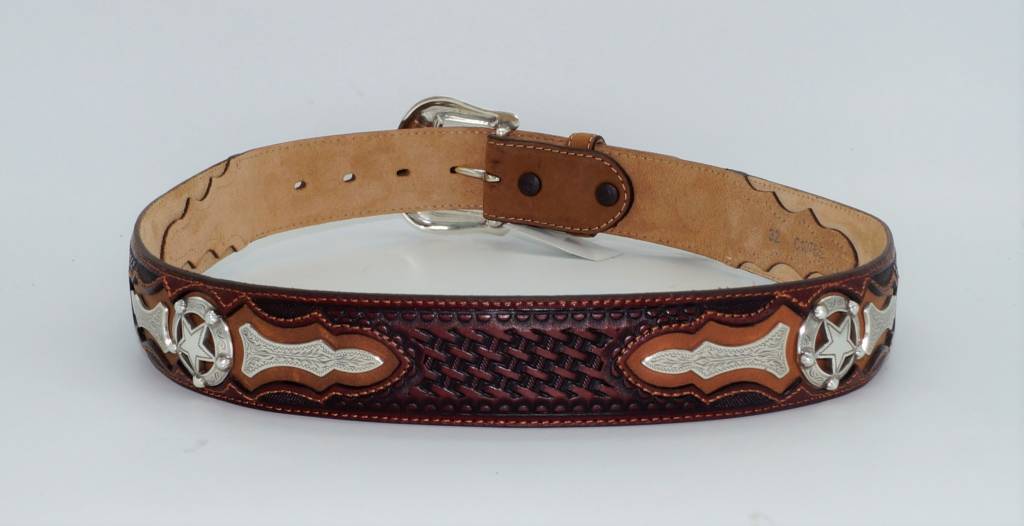 Justin Men's Tan Odessa Western Belt C10765 Circle B Western Wear