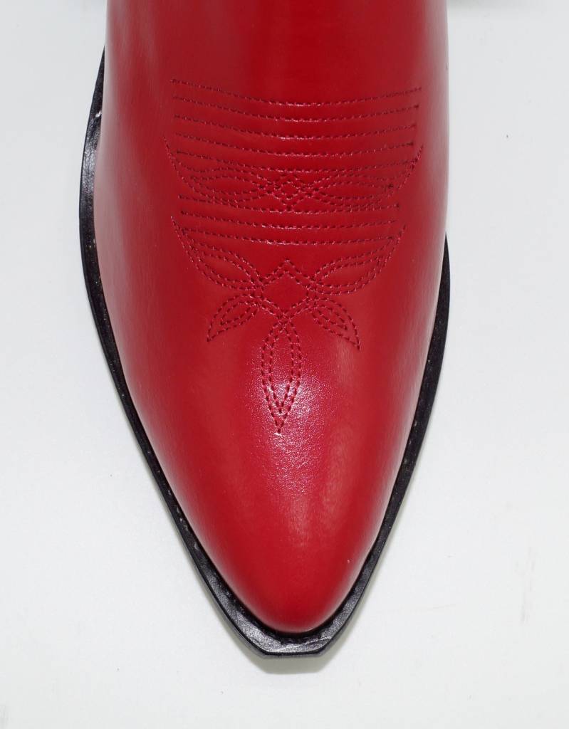 womens red leather dress boots