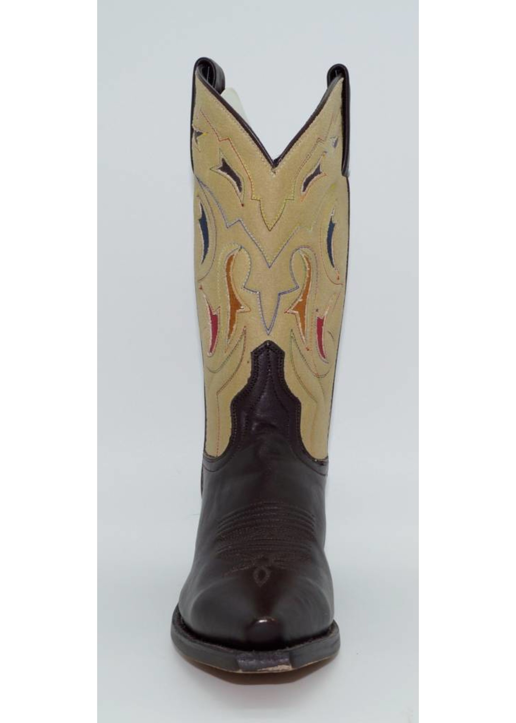 Laredo Women's Brown Inlay Leather Western Boots 4566