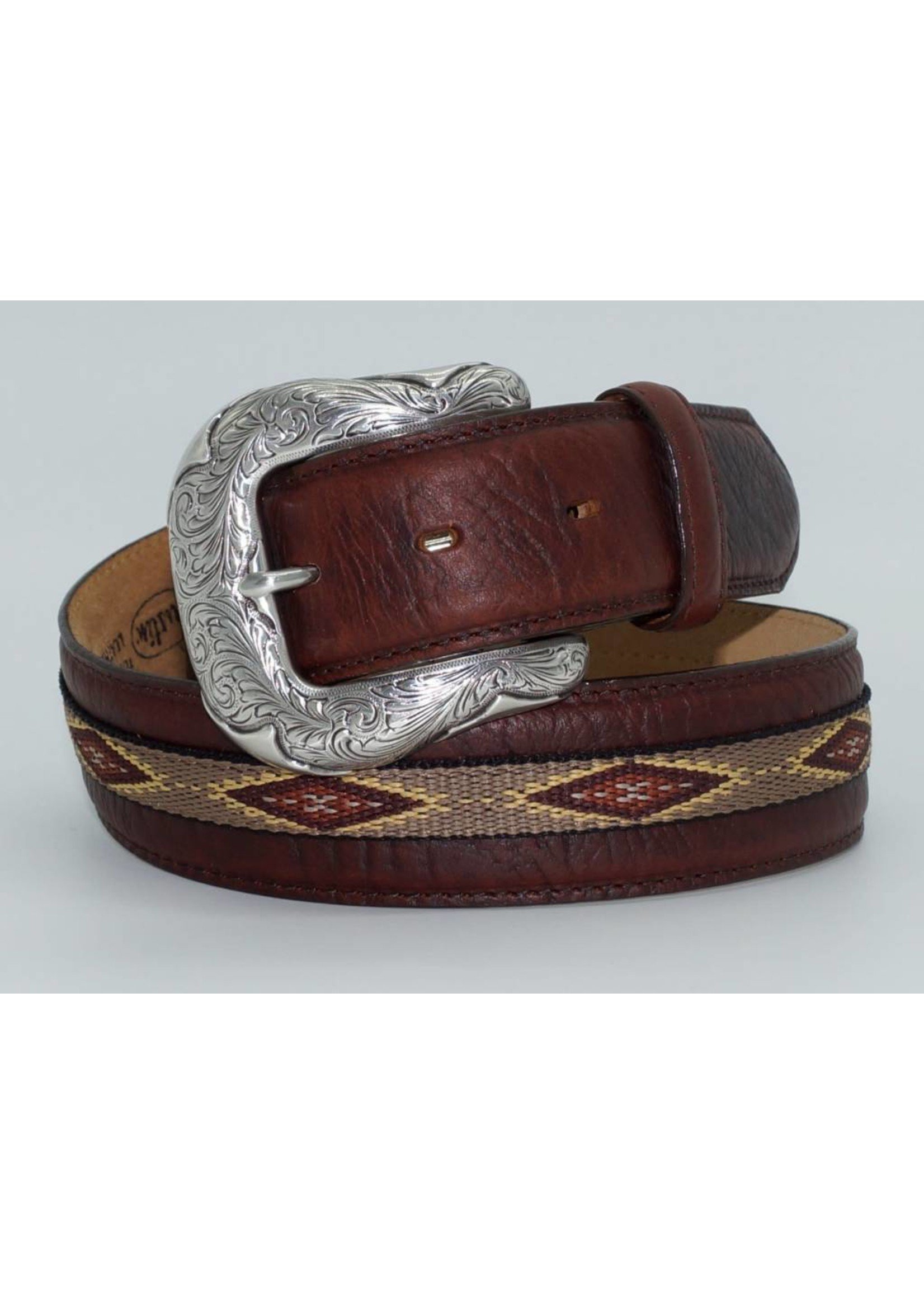 Justin Men's Brown Native Diamond Back Woven Belt C13655