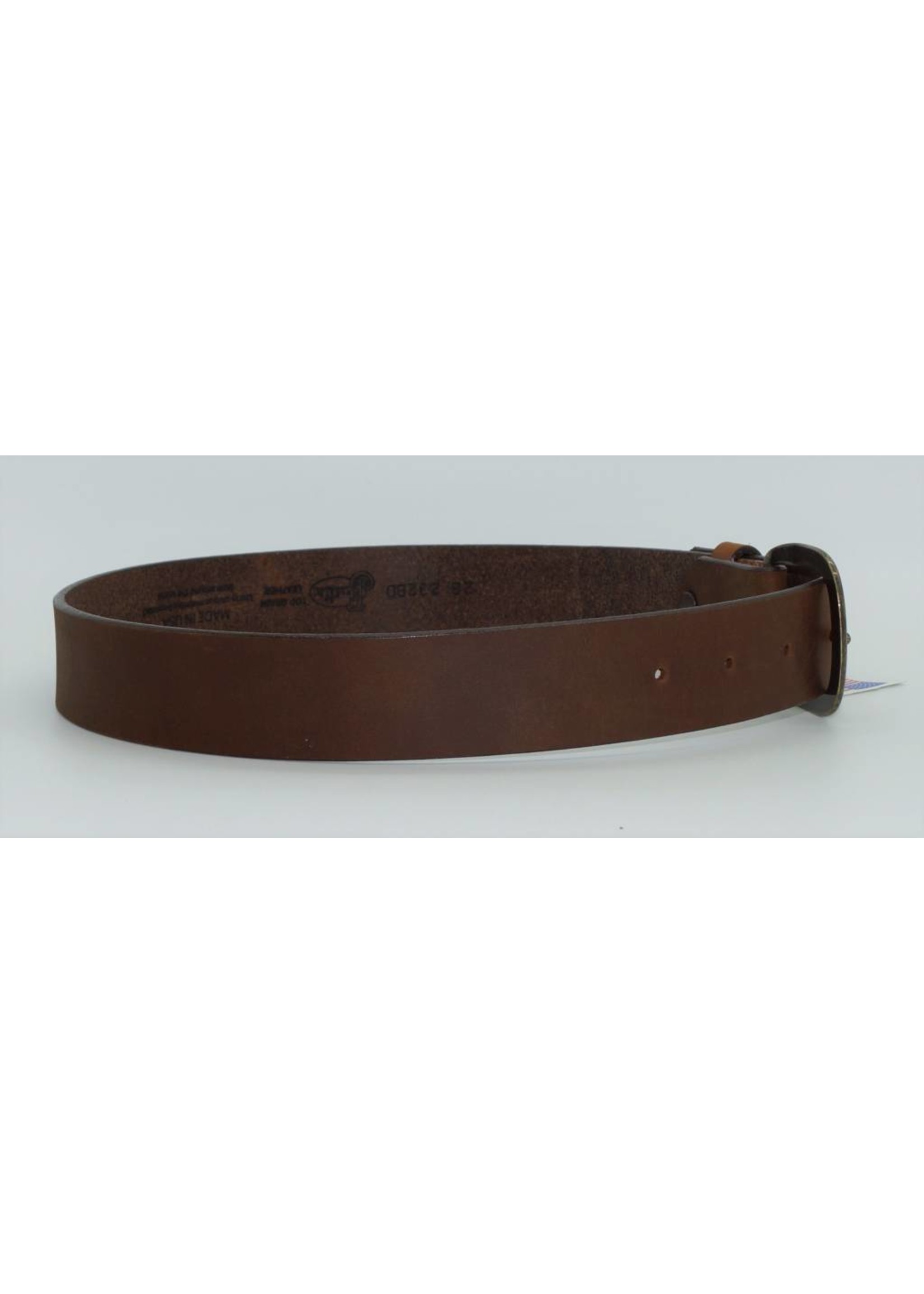 Justin MEN'S BARK BROWN LEATHER WESTERN BELT 232BD