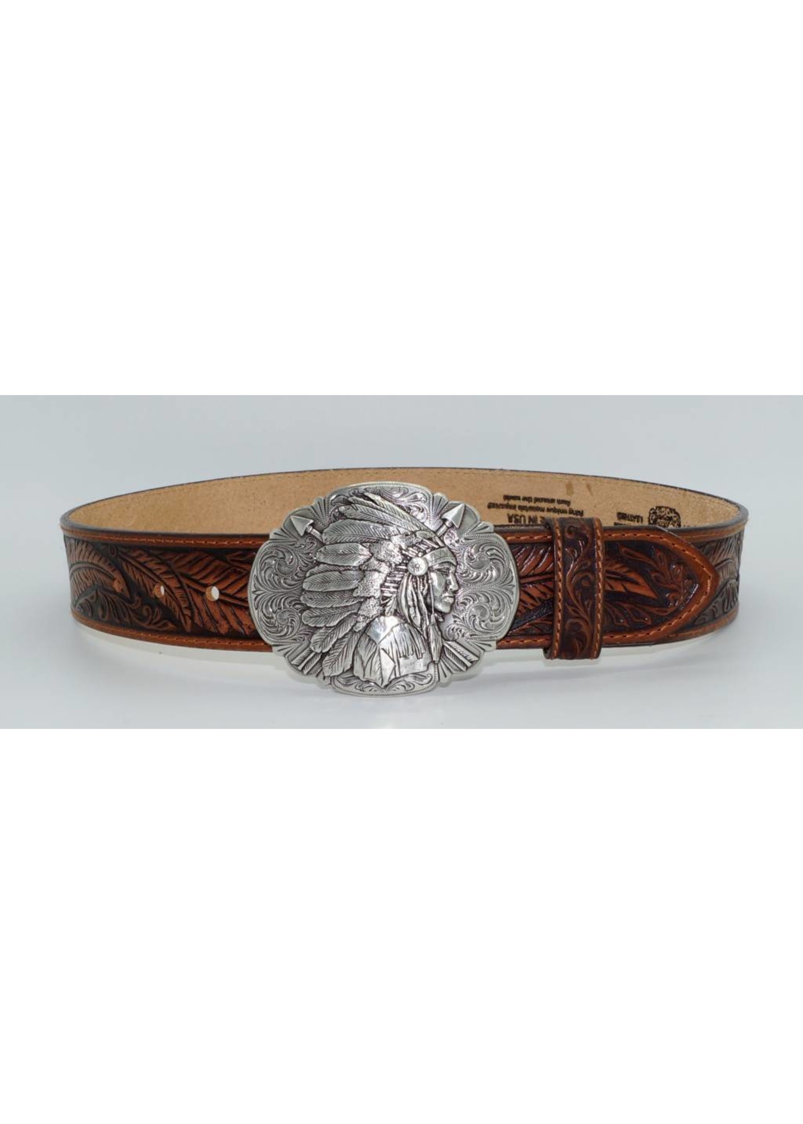 Men's leather belt