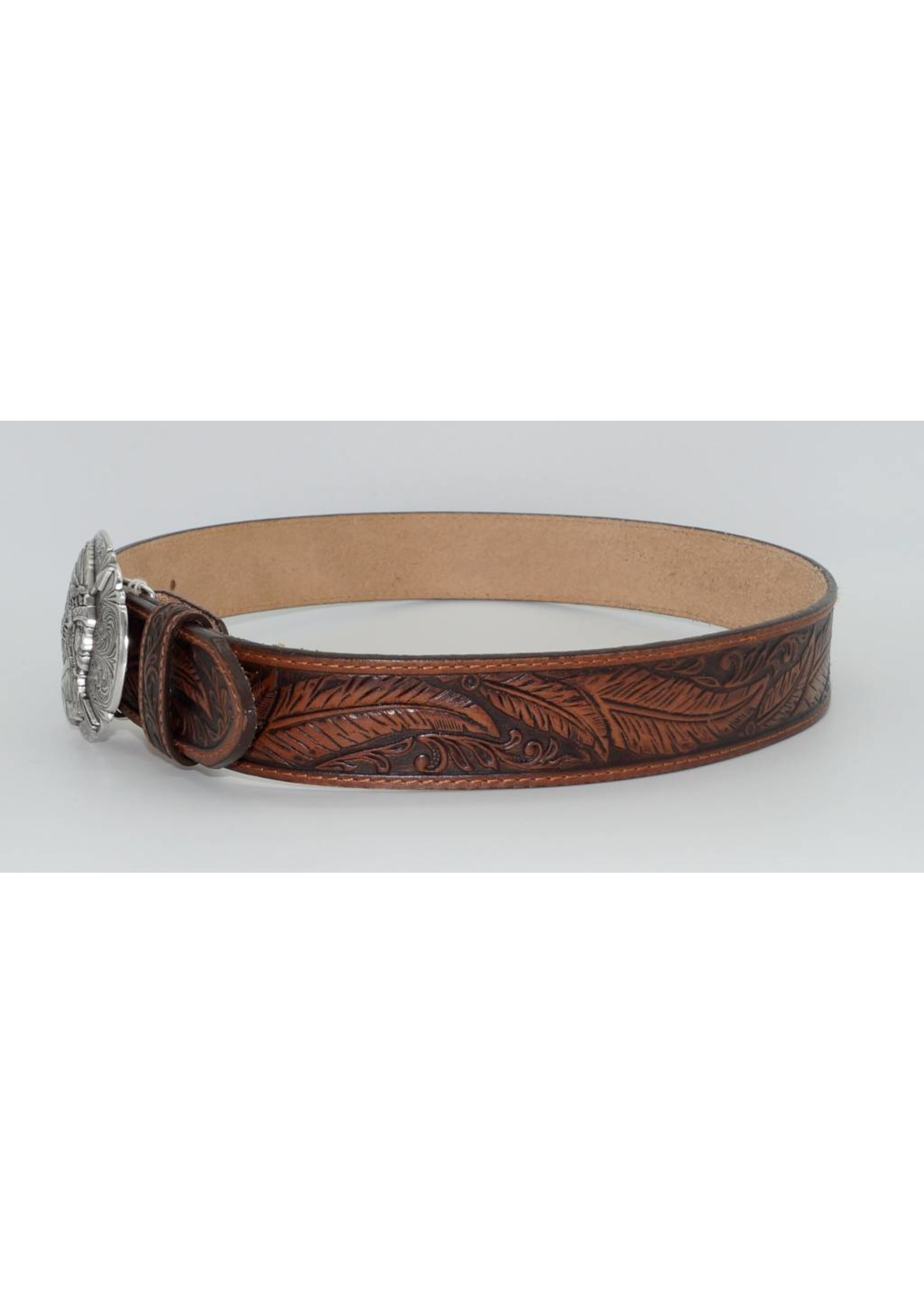 Tony Lama  Mens USA Made Feather tooled Leather Belt C13704