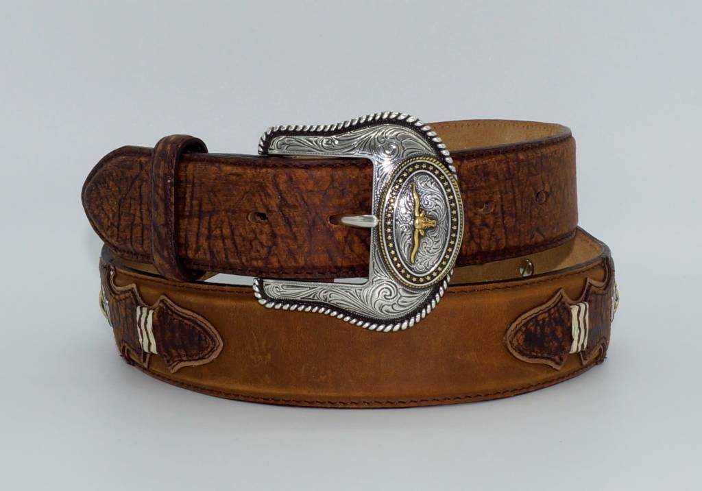 tony lama leather belt buckle