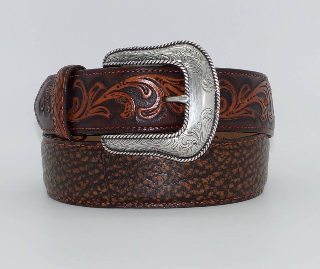 mens tooled leather belts