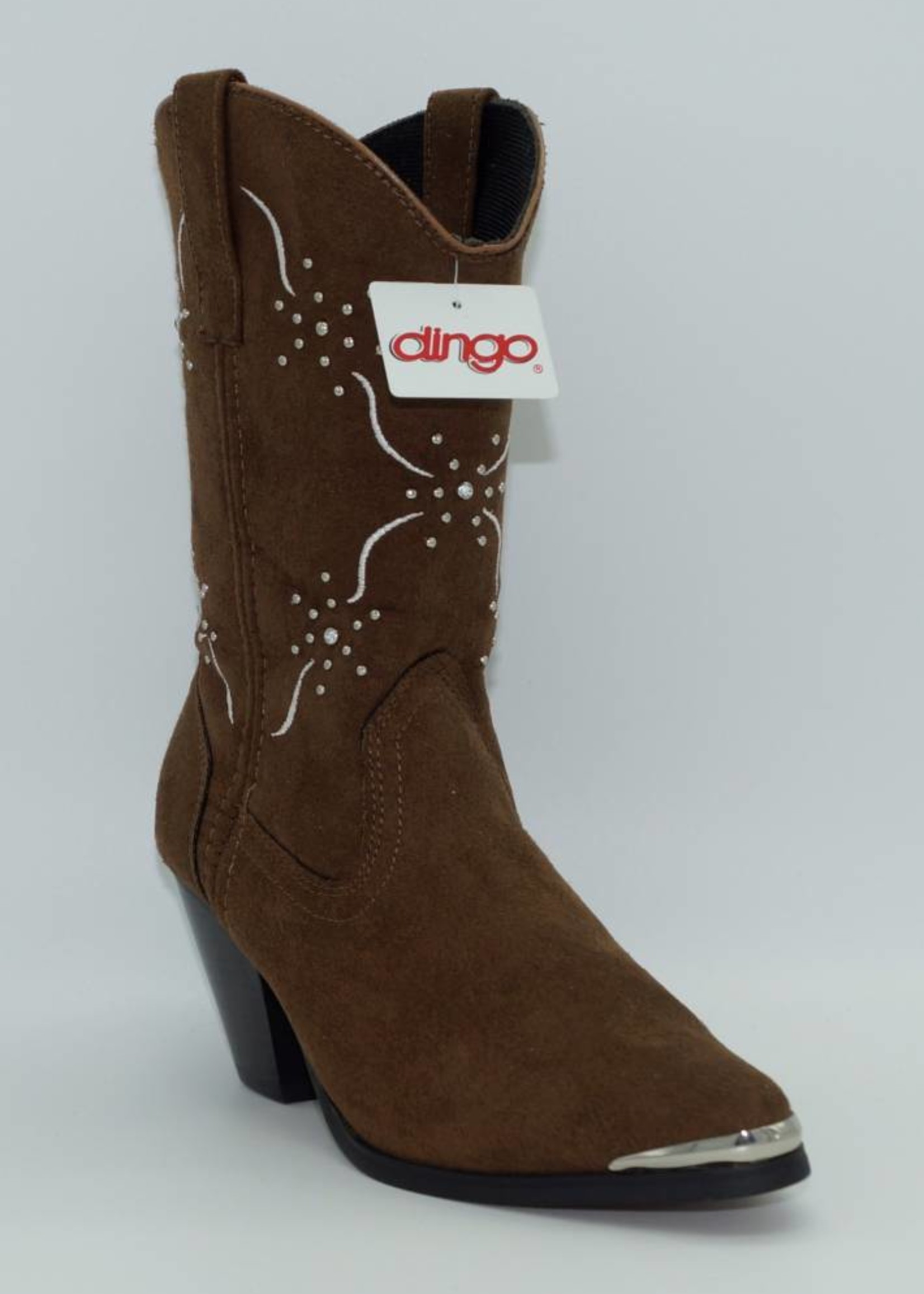 Dingo Women's Studded Brown Western Boot DI563
