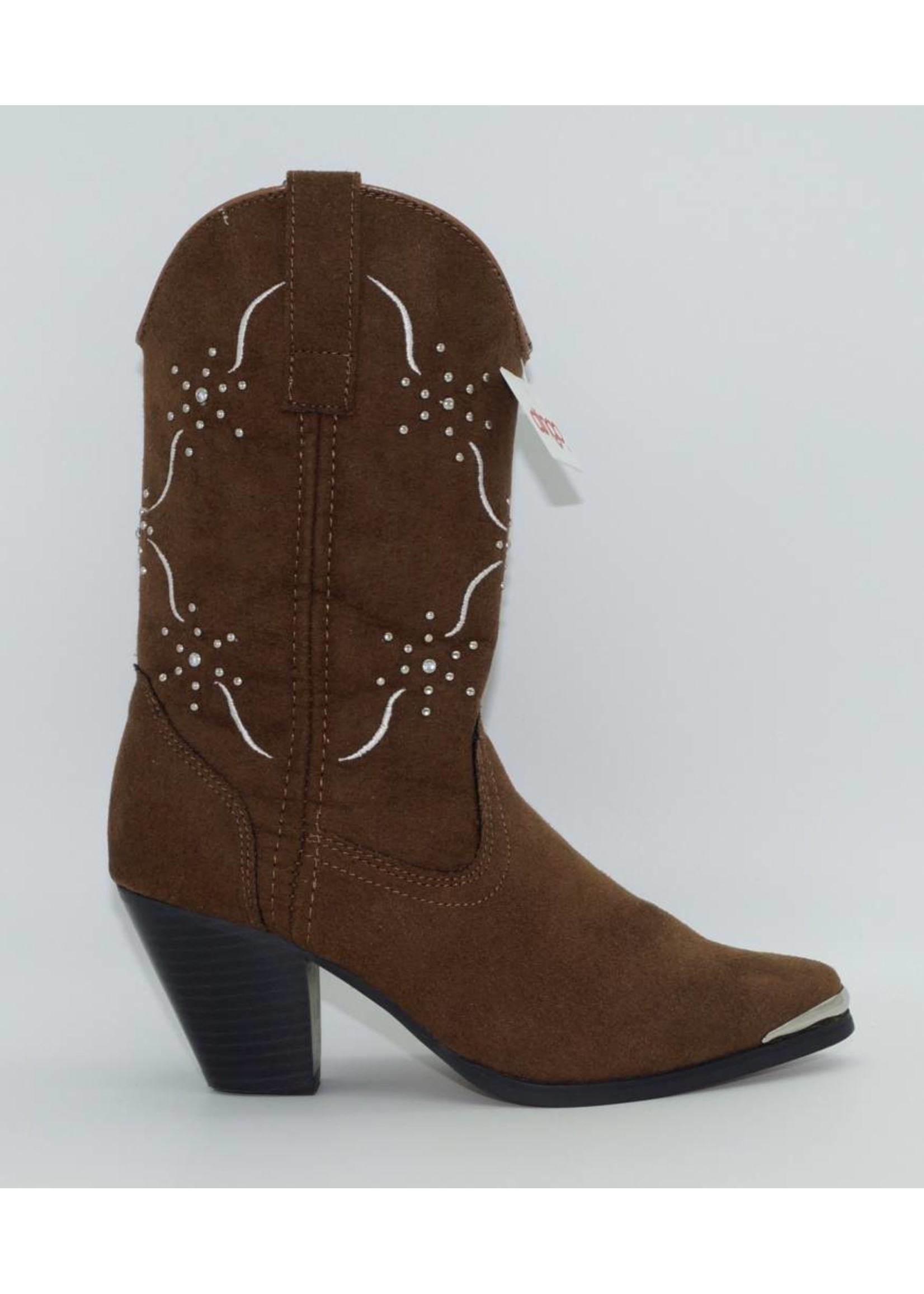 Dingo Women's Studded Brown Western Boot DI563