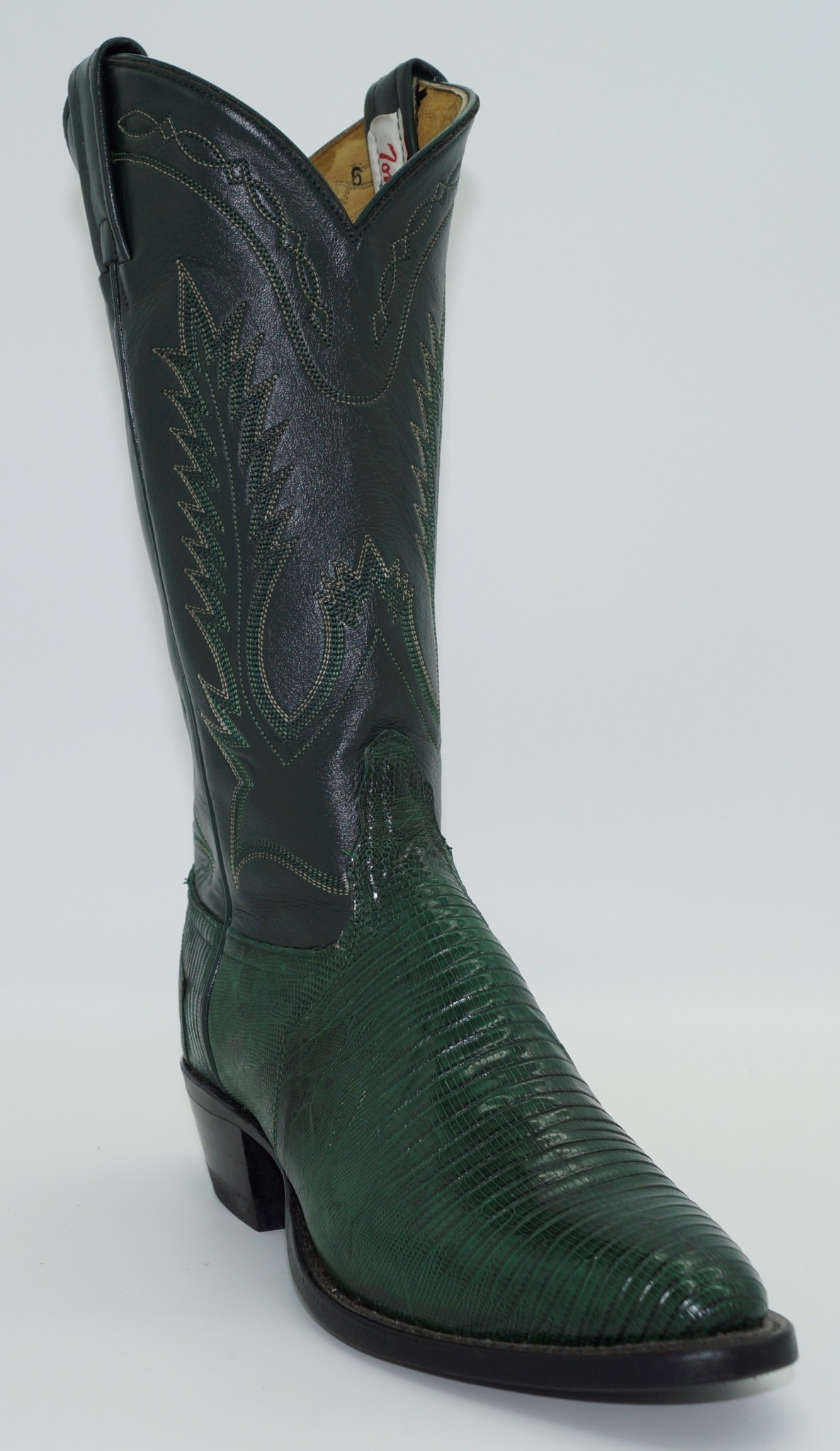 womans green boots