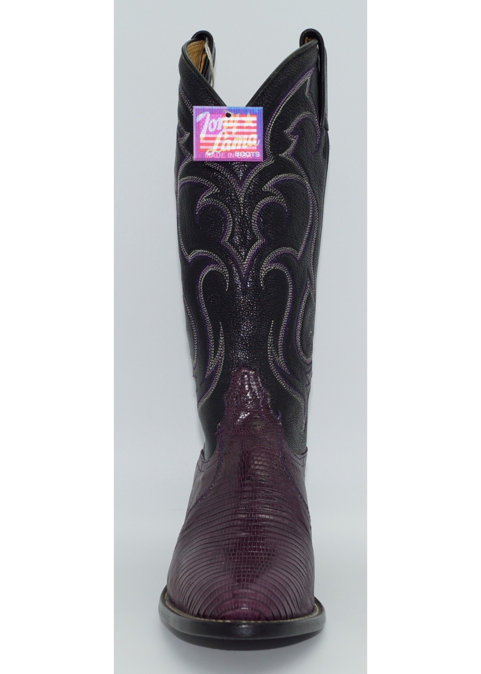 Tony Lama Women's Purple Lizard Belly Boots Y1307L