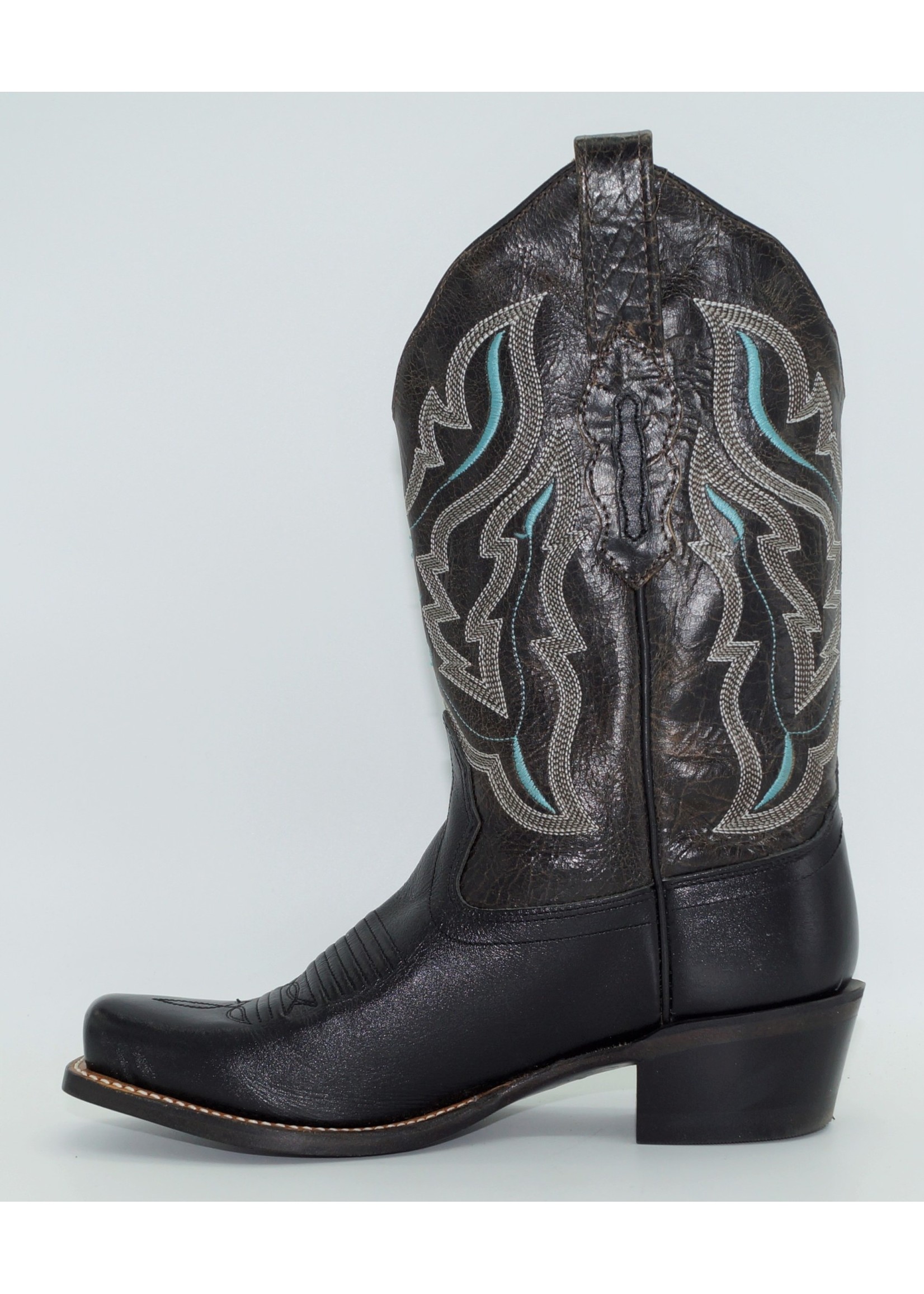 Old West Women's Turquoise Embroidered Boots 18008