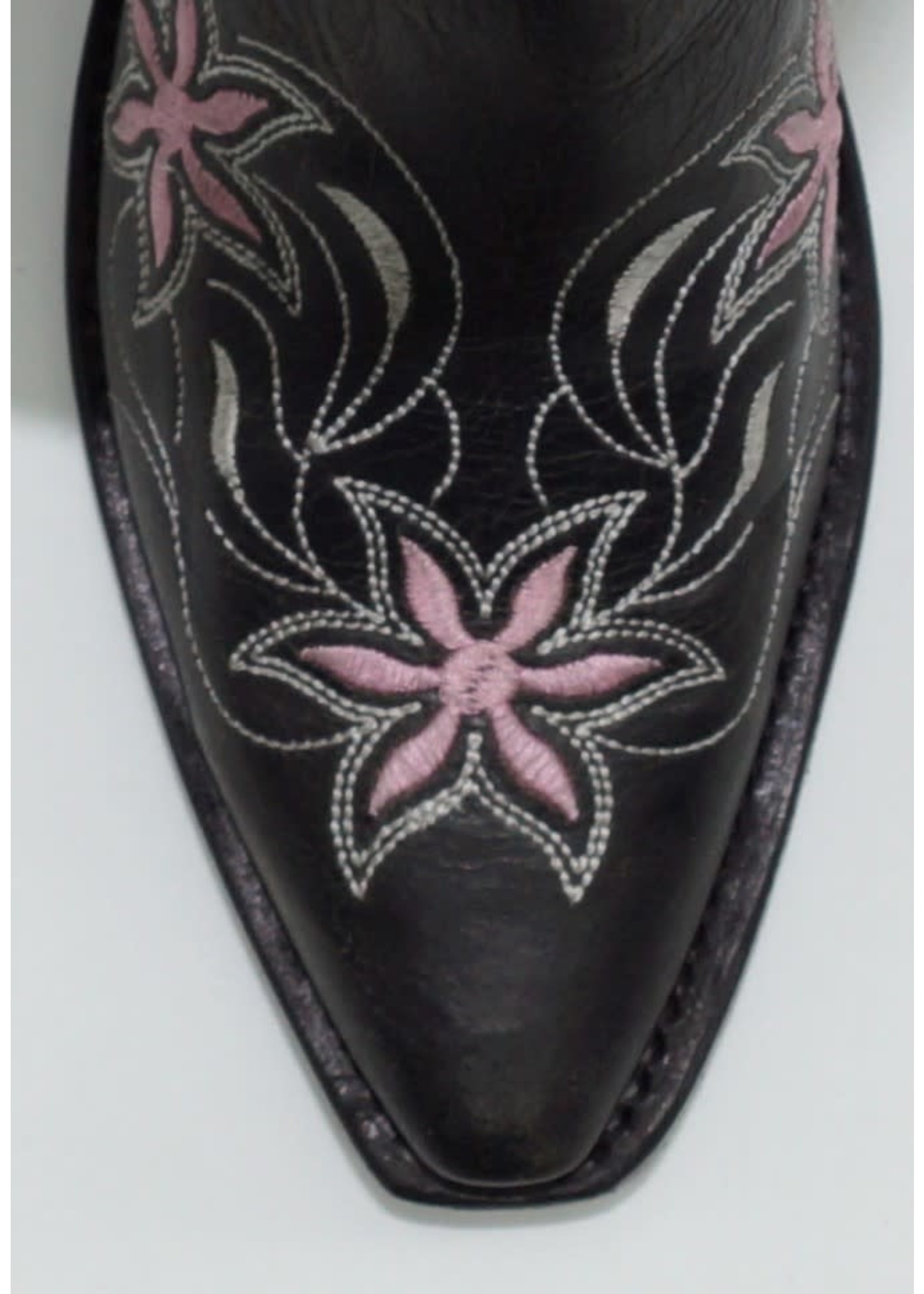 Old West  Womens Black Leather Flora LF1593