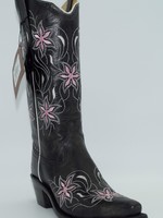 Old West Womens Black Leather Flora LF1593