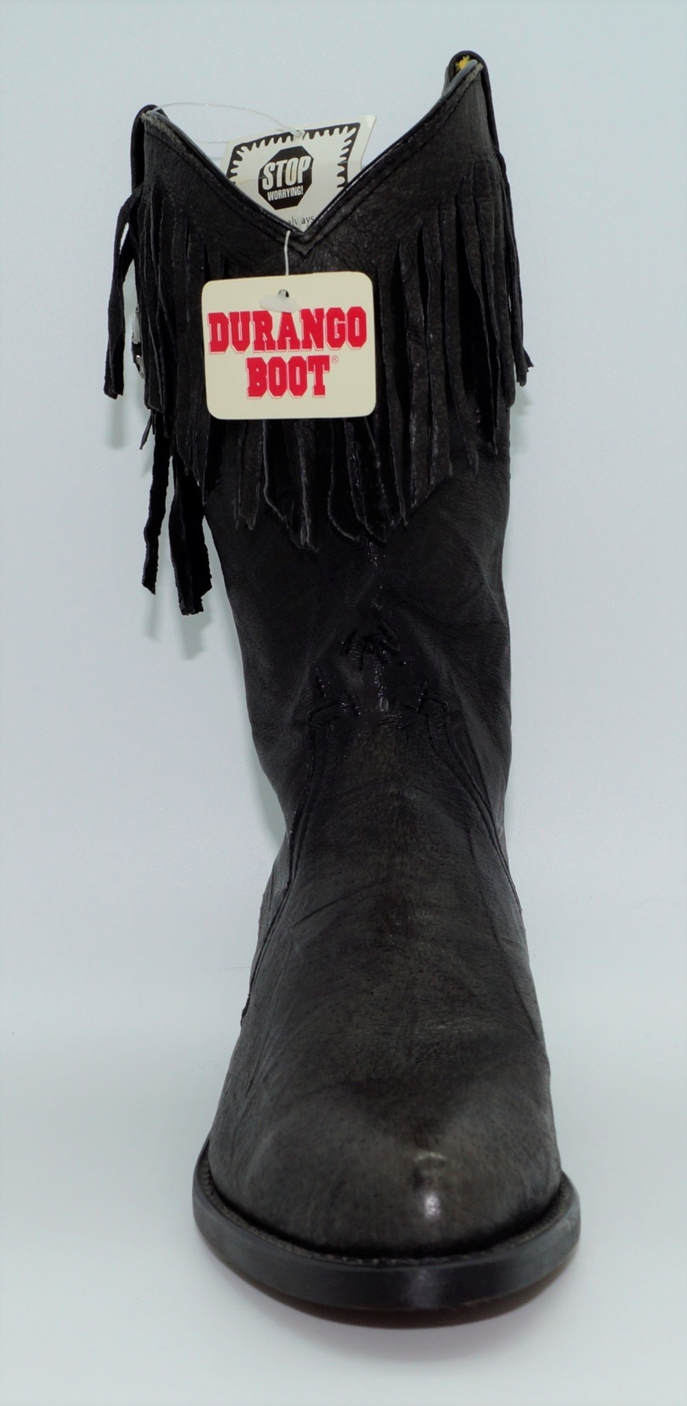 black fringe cowboy boots