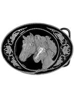 Siskiyou Gifts Horse and Colt Enameled Belt Buckle A5D