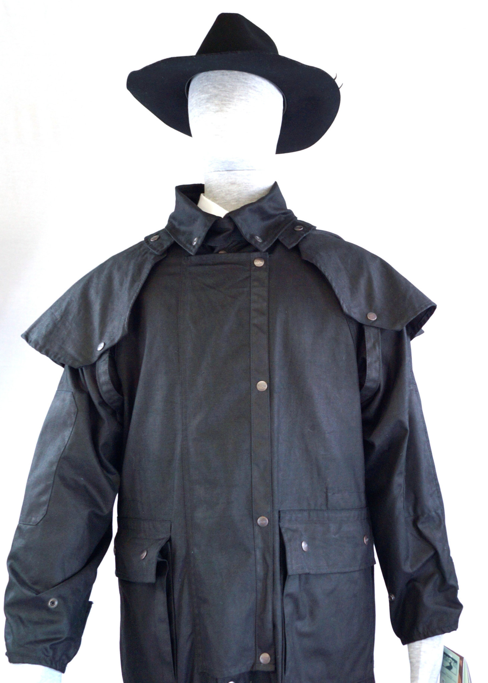 Black Australian Outback Long Duster Jacket