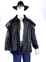 Black Australian Outback Short Duster Jacket
