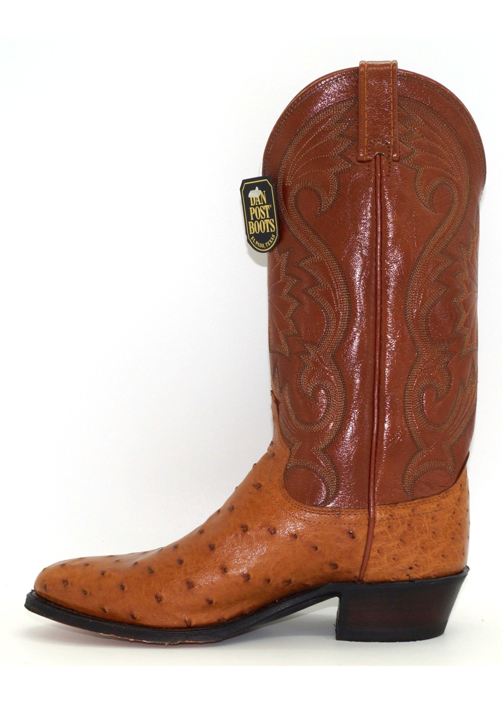 DP0303R- Ostrich Skin / Cognac - Circle B Western Wear