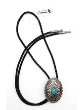 M And F Men's Leatherette Bolo Tie - Black/Silver 2123847