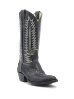 844-Men's Genuine Black Lizard Boots Sizes (7D, 7.5D, 8D, 8.5D, 8.5EE, 9EE)