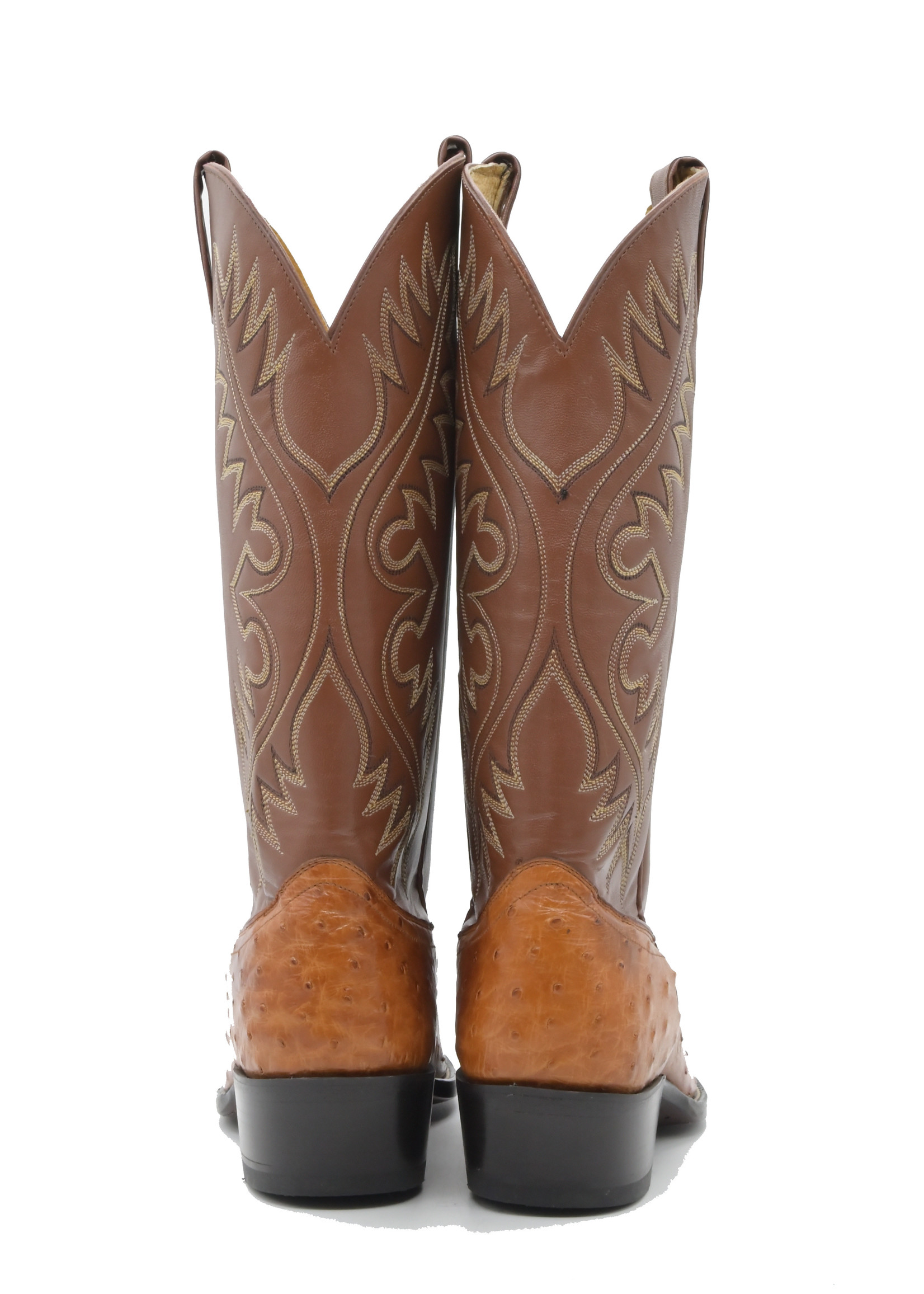 XTOE Cognac Ostrich Boots