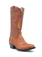 J8094 - Genuine Crocodile Tail Cognac 8.5D