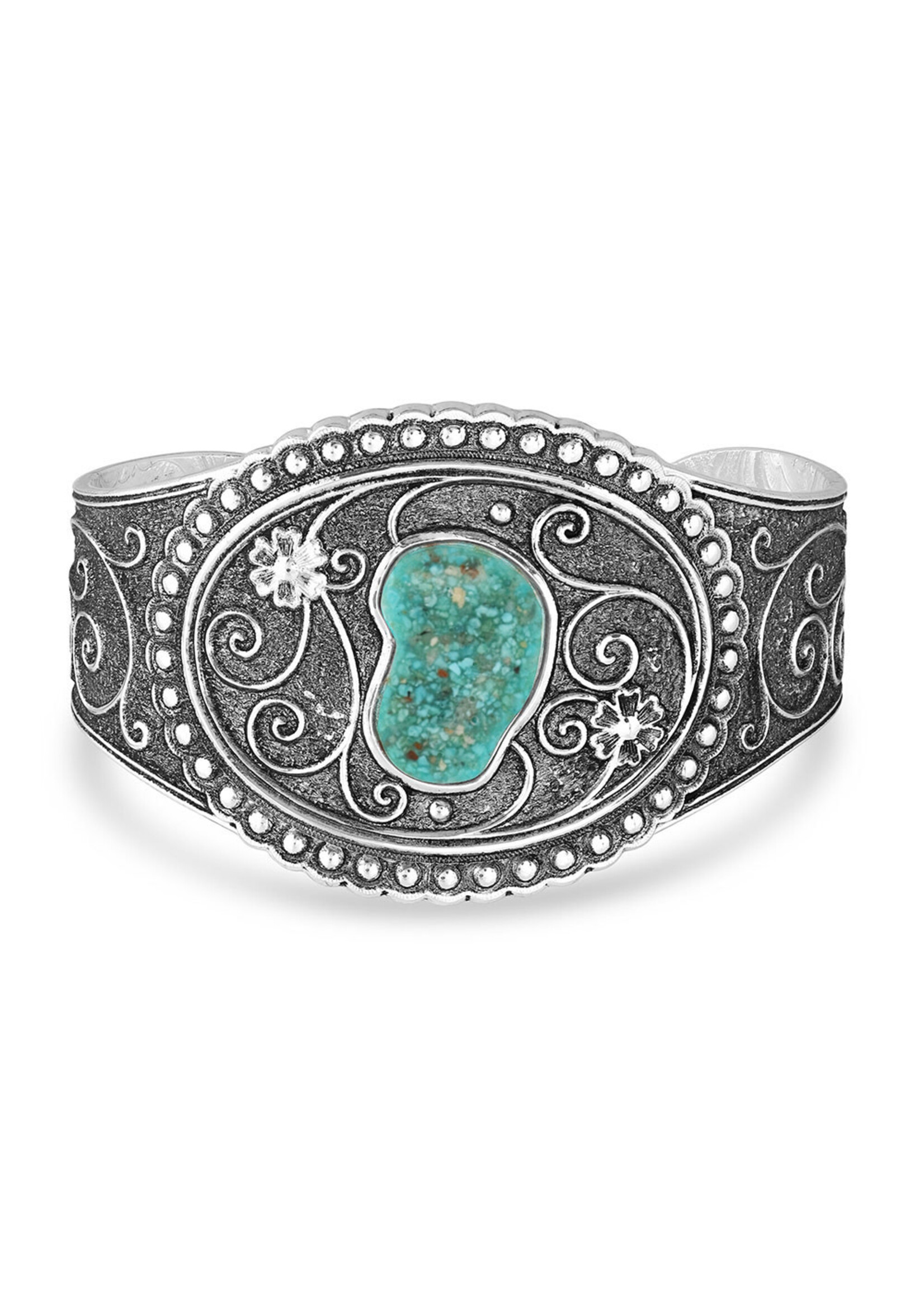 Montana Silversmiths BC4746- Country Road Silver Turquois Bracelet
