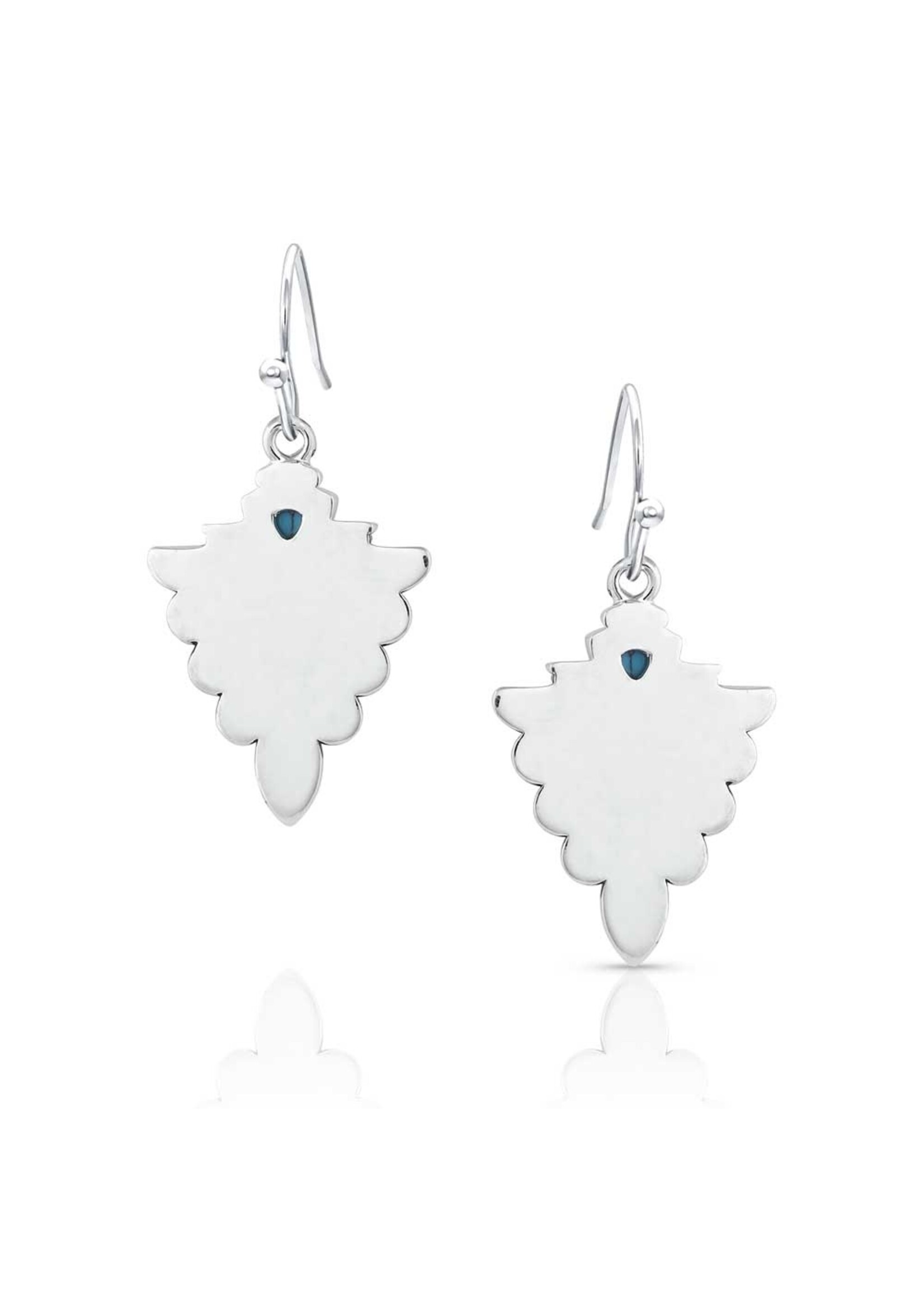 Montana Silversmiths ER5251 - Western Crowned Turquoise Earrings