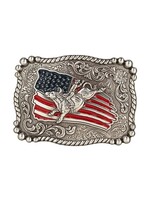 Montana Silversmiths Western Belt Buckle Adult Oval Eagle Brass