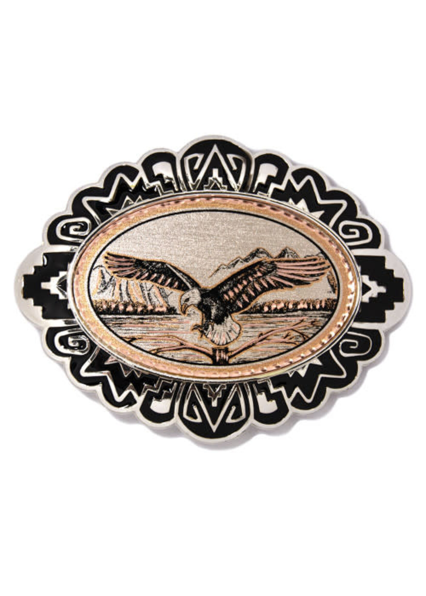 American Eagle Western Belt Buckle, Copper Western Belt Buckles