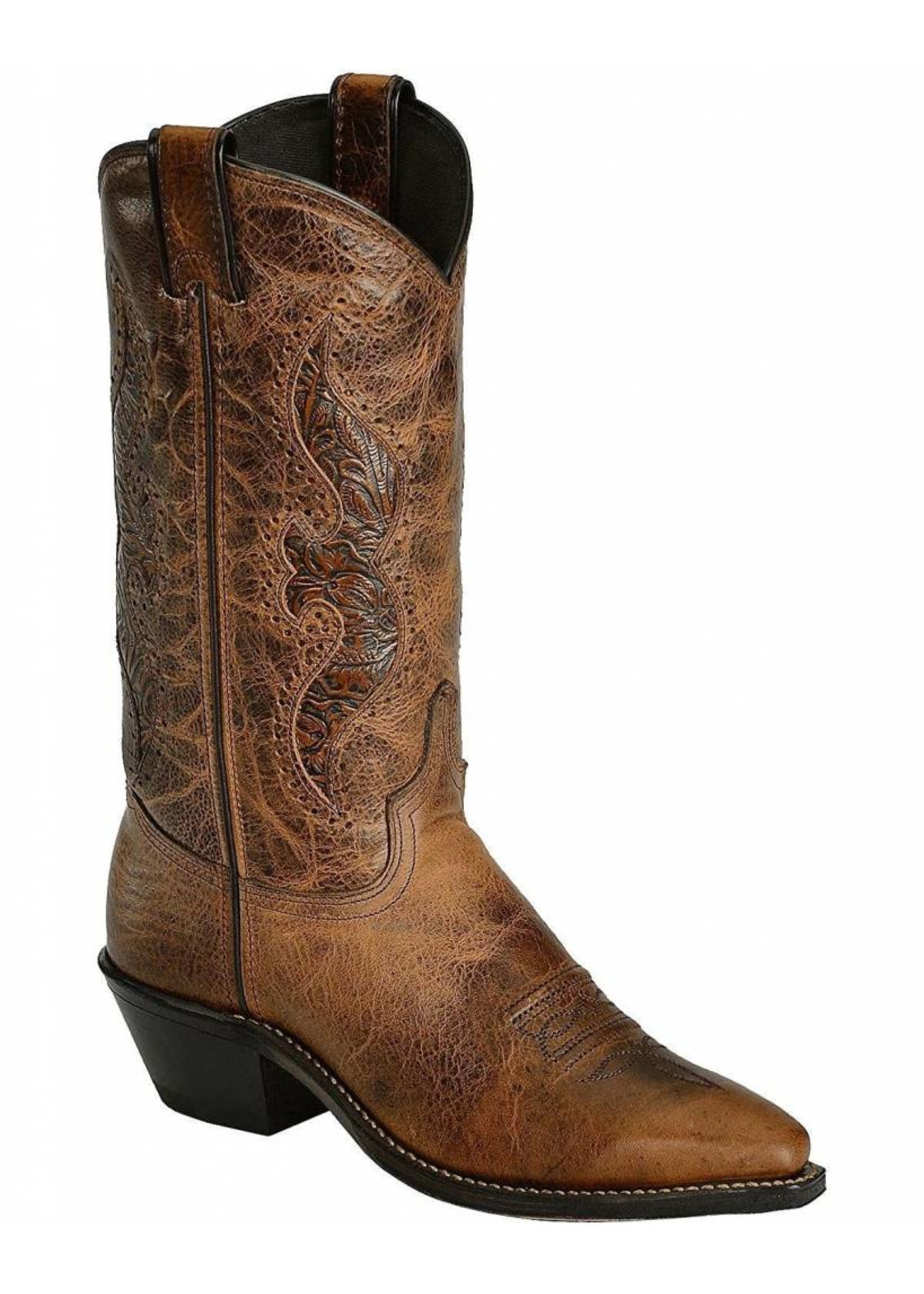 Abilene Women's Hand Tooled Inlay Cowgirl Boot Snip Toe - 9141