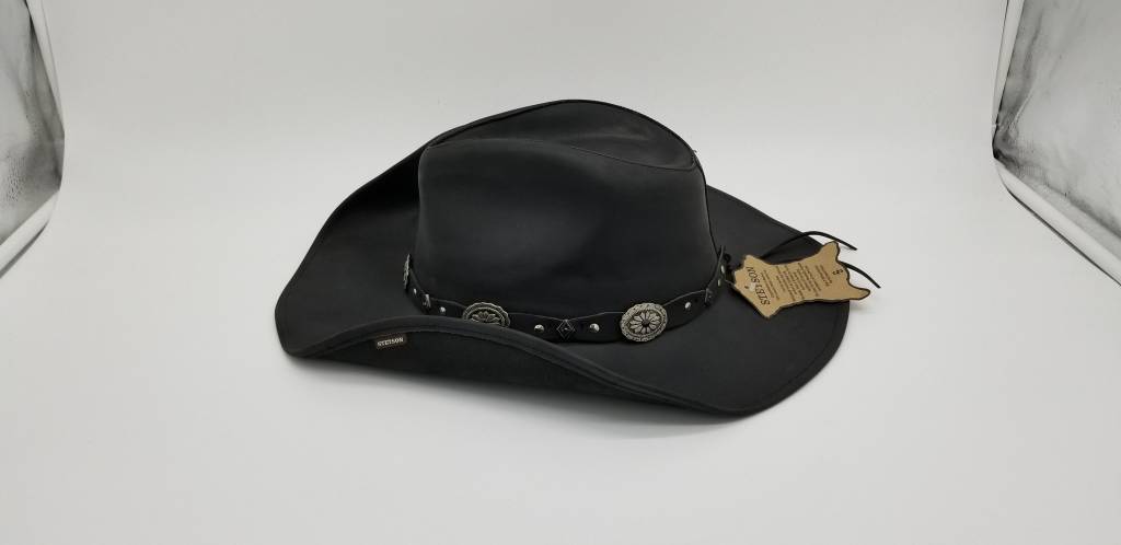 stetson roxbury leather cowboy hat