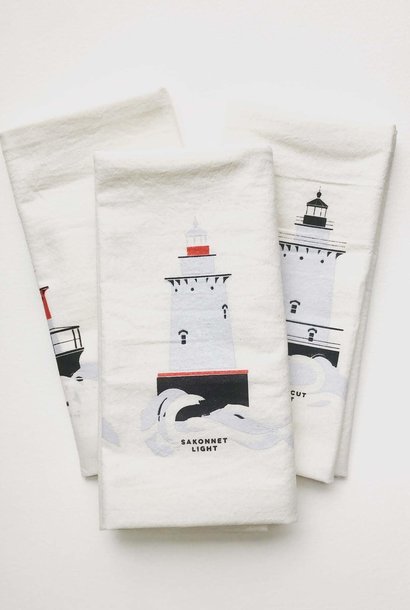 Rhode Island Lighthouse Tea Towel by Cricicis Design
