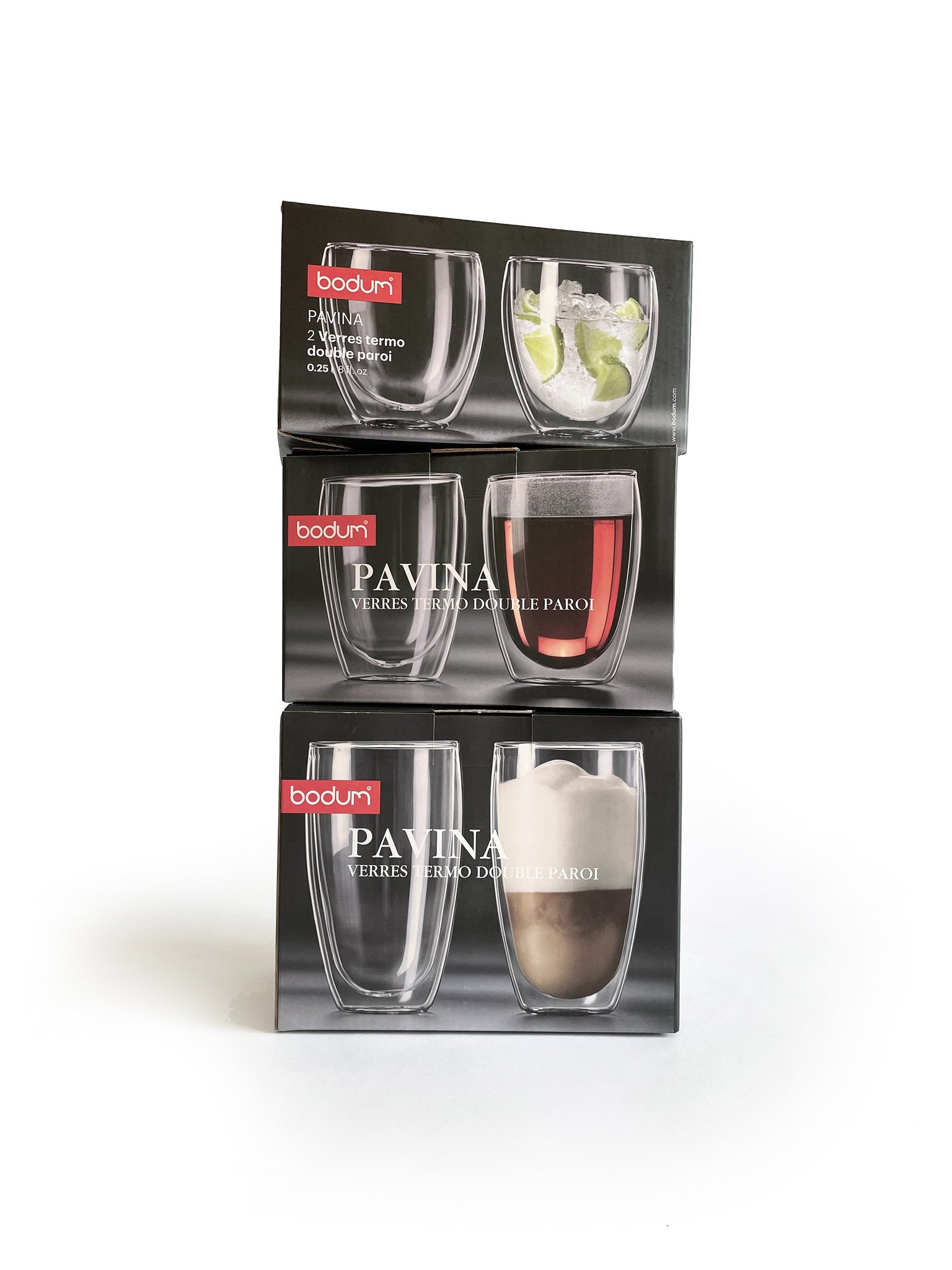 Bodum Pavina Double Walled Glass Mugs