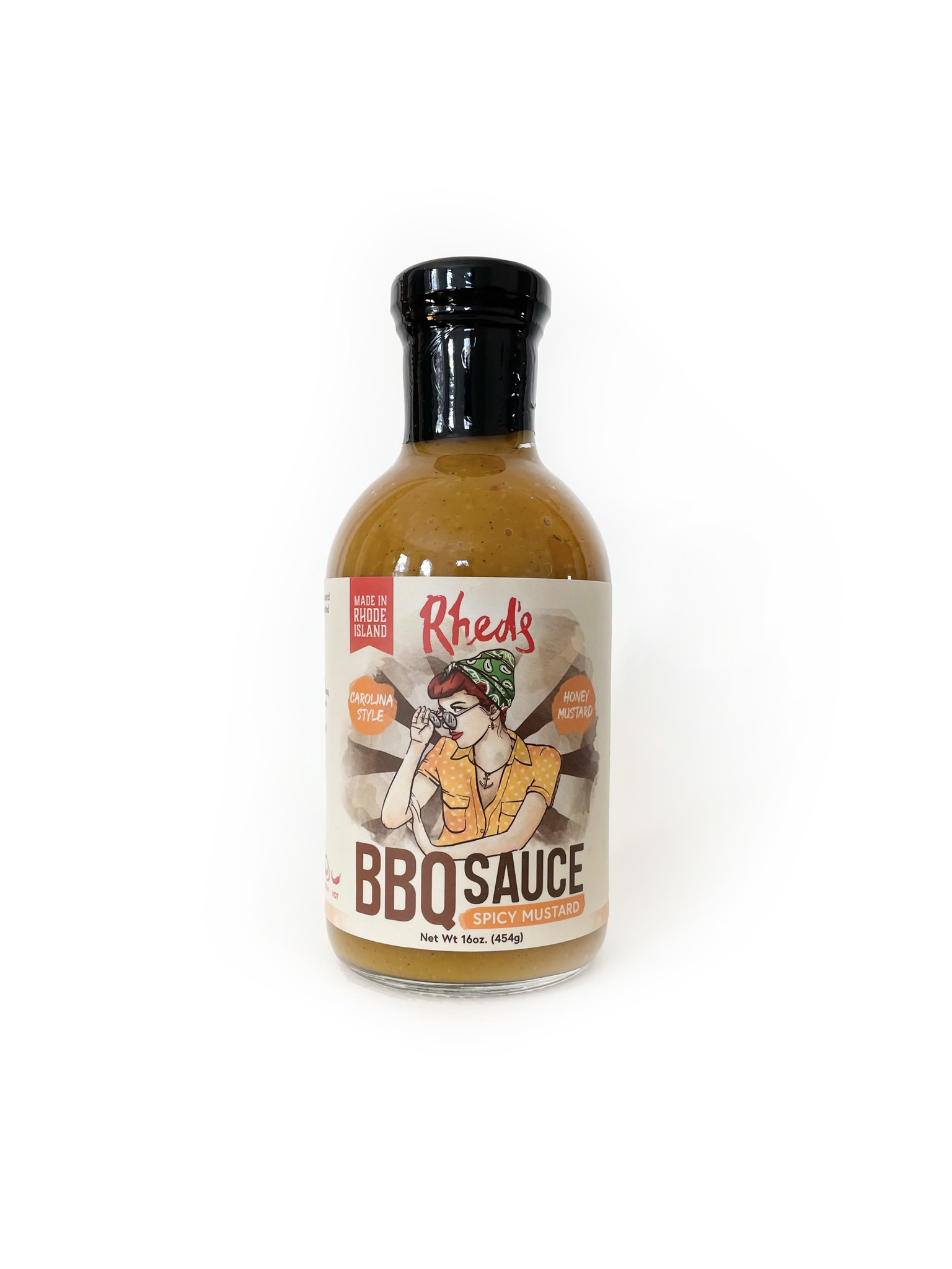 Rhed's Spicy Mustard BBQ Sauce, 16 oz.-1