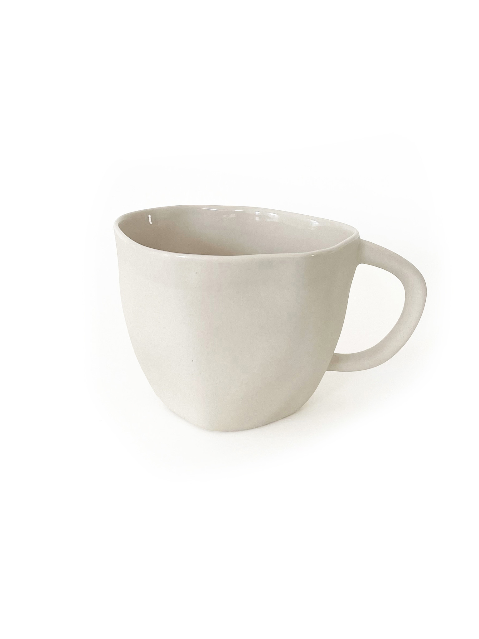 Be Home Stoneware Cappuccino Cup  in White-1