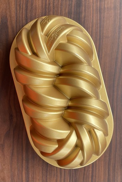 Nordic Ware Braided Loaf Pan in Gold