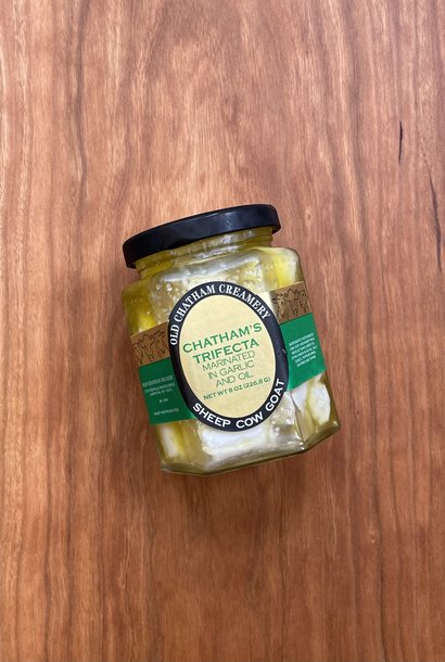 Chatham's Trifecta Marinated Three Milk Cheese in Garlic & Oil